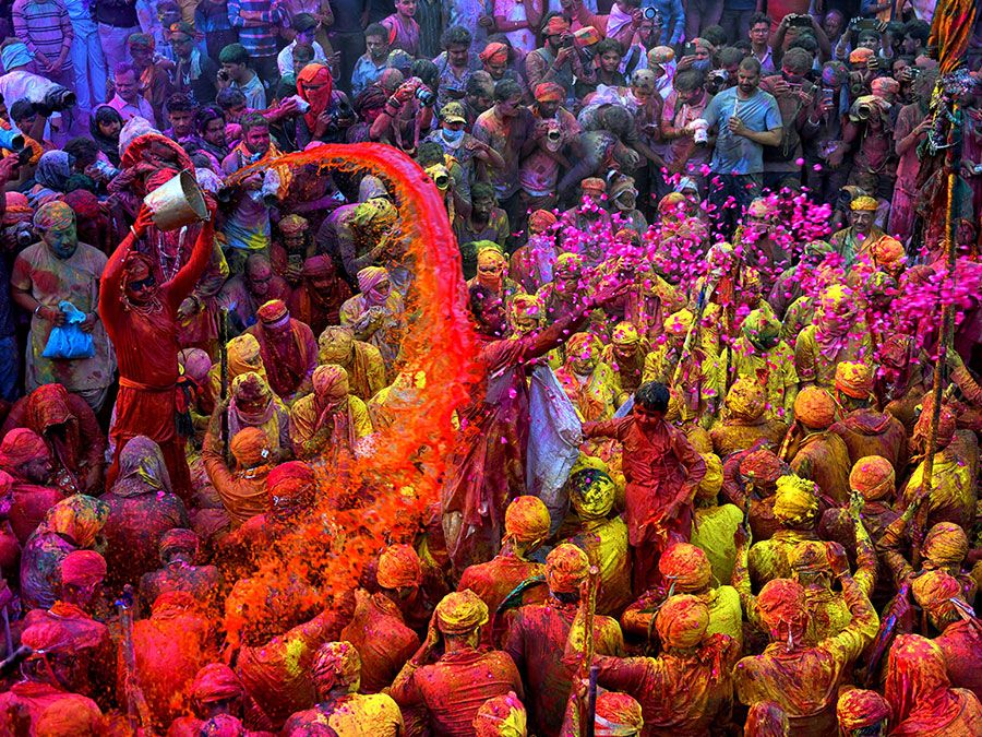 Hindu Holi Festival Mathura Uttar Pradesh India